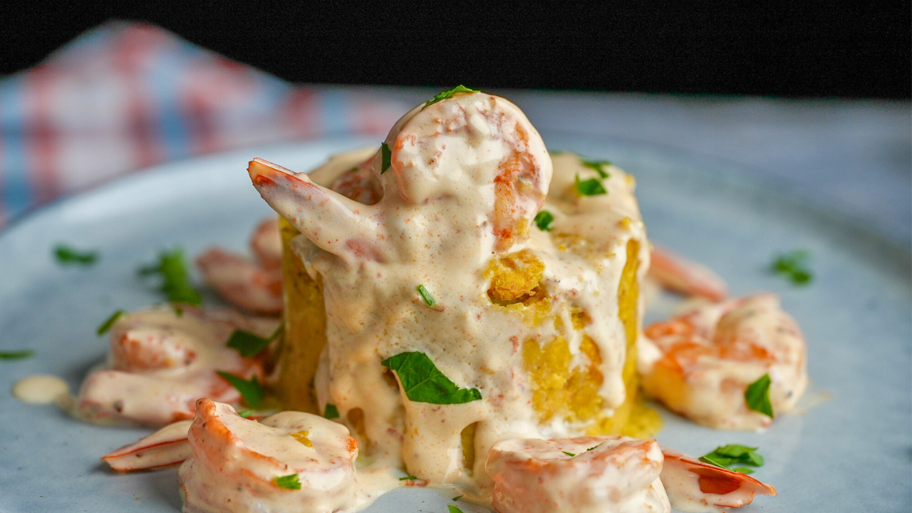 CAMARONES EN SALSA BLANCA